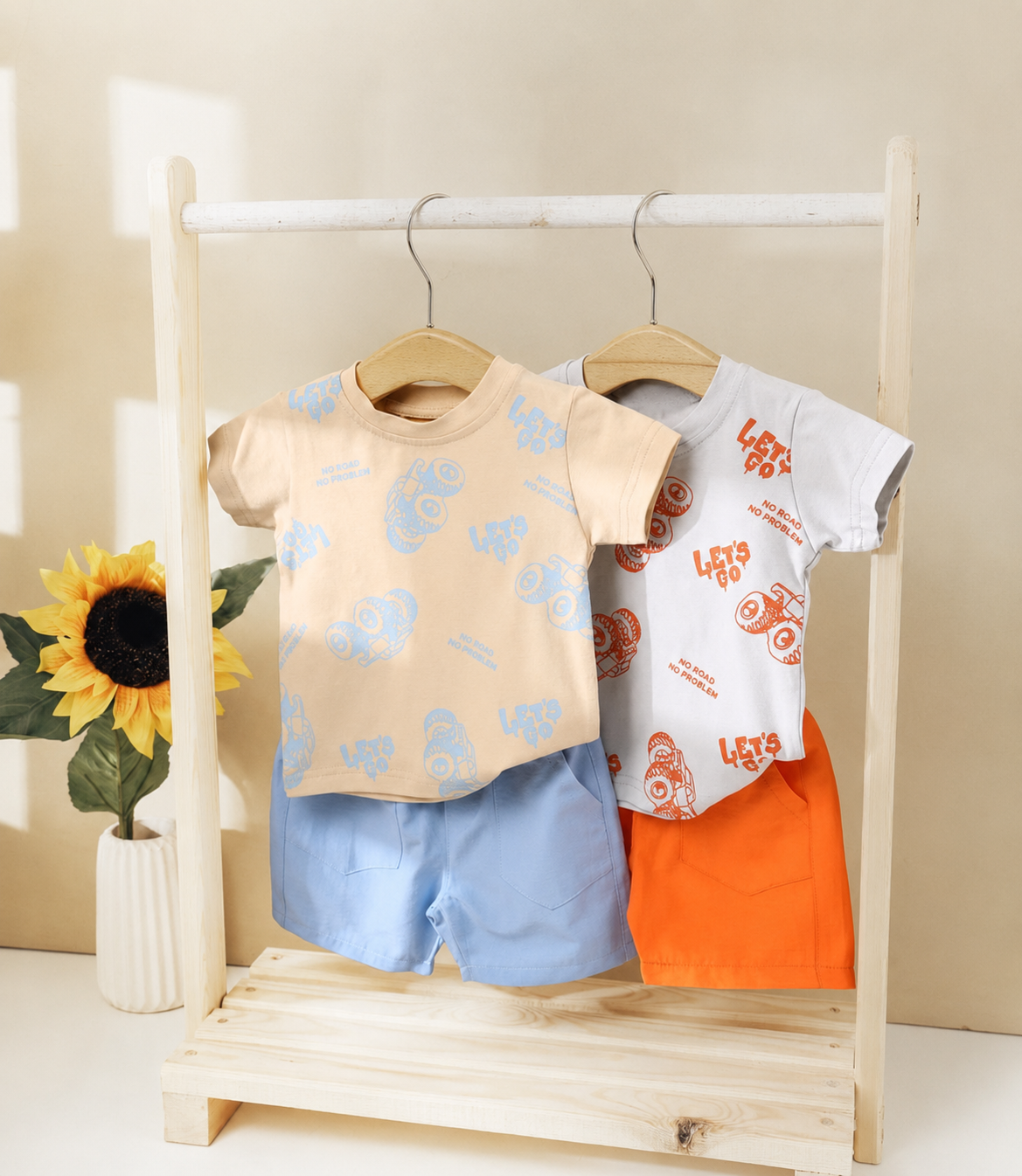 Kids' T-Shirt & Shorts Set|طقم تيشيرت وشورت