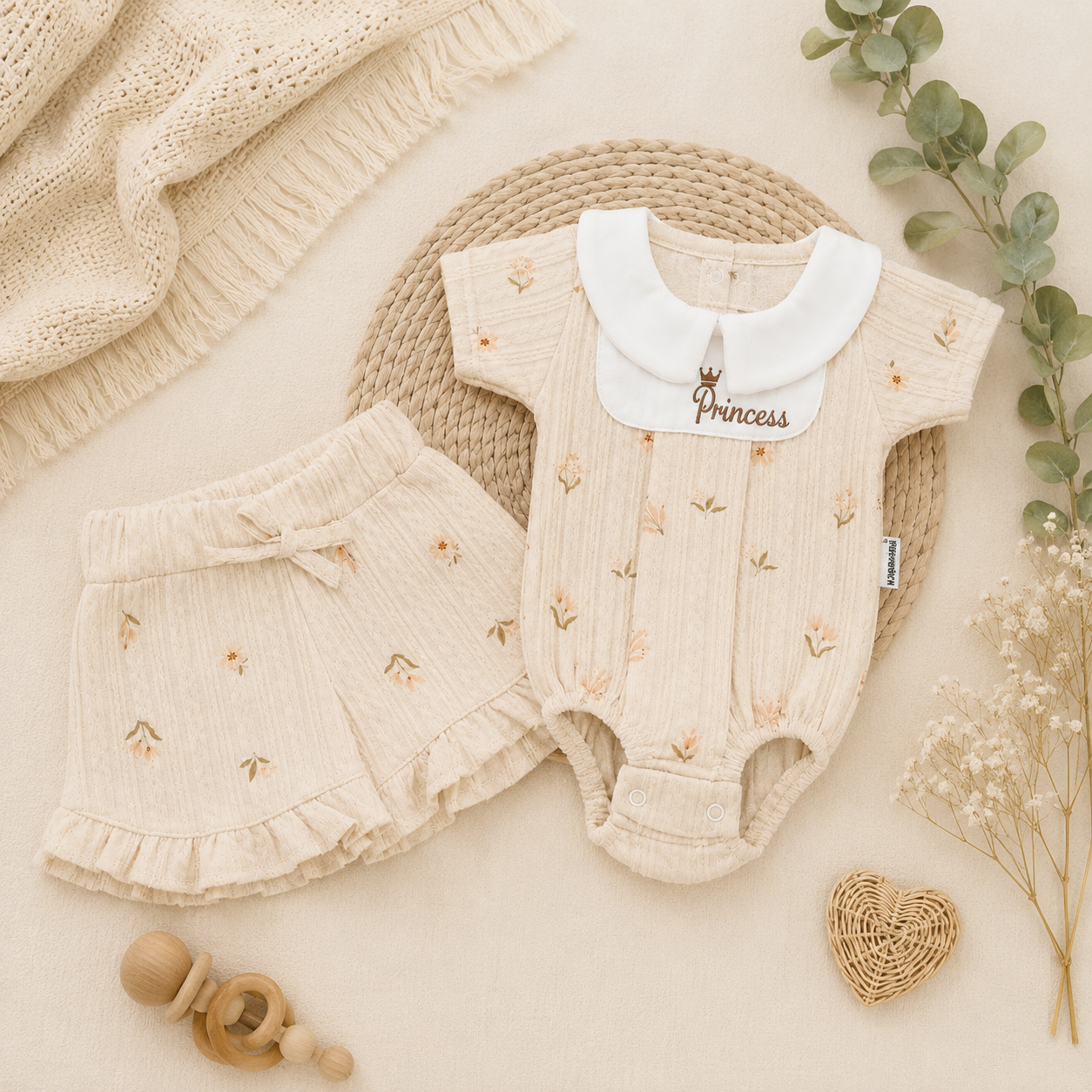 طقم شورت كوريشه|Baby Crochet Short Set