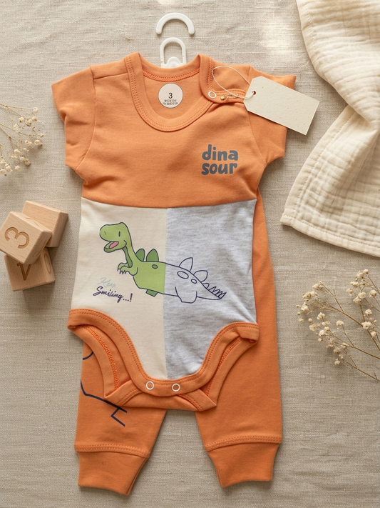 طقم بيجامة كم طويل تمساح|🐊 Kids' Long Sleeve Crocodile Pajama Set