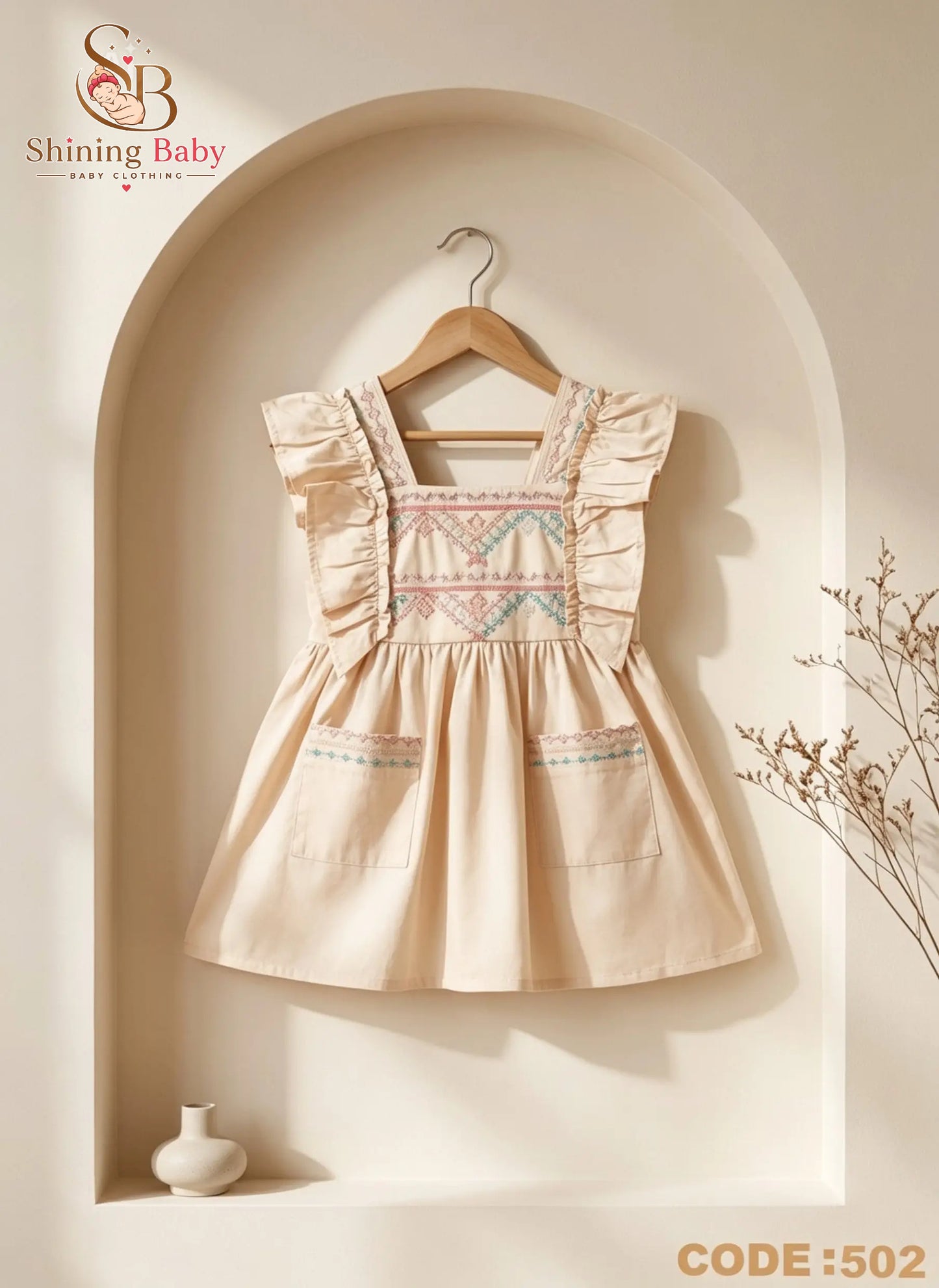 فستان بناتي مطرز  Embroidered Girls' Dress👗👶