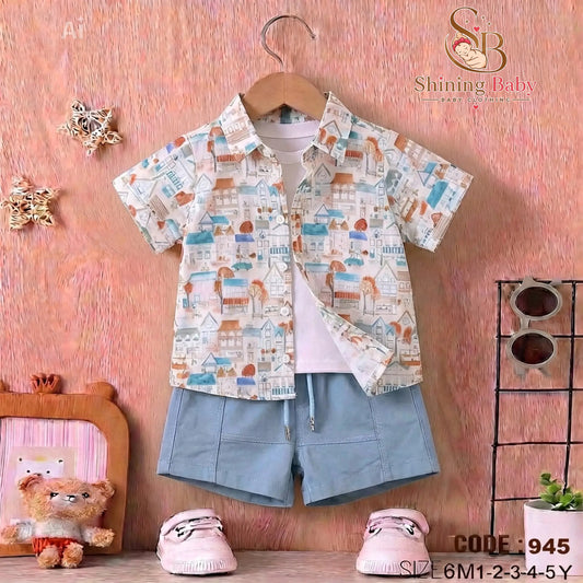 طقم أولادي صيفي |"Boys' Summer Set"👶👕