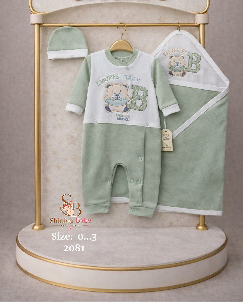 طقم مواليد 4 قطع|4-Piece Newborn Set