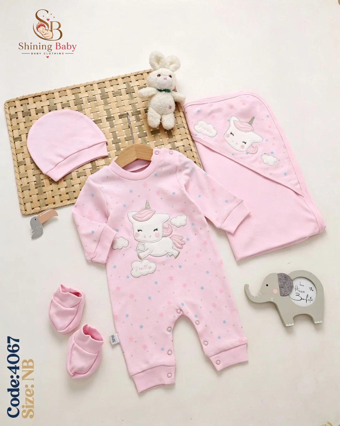 4-Piece Cotton Set with Coverlet |طقم 4 قطع قطن مع كوفرته