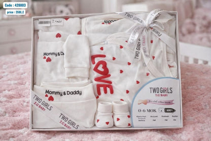 طقم مواليد 7 قطع قطن 100%|Cotton Newborn  7-Piece Set