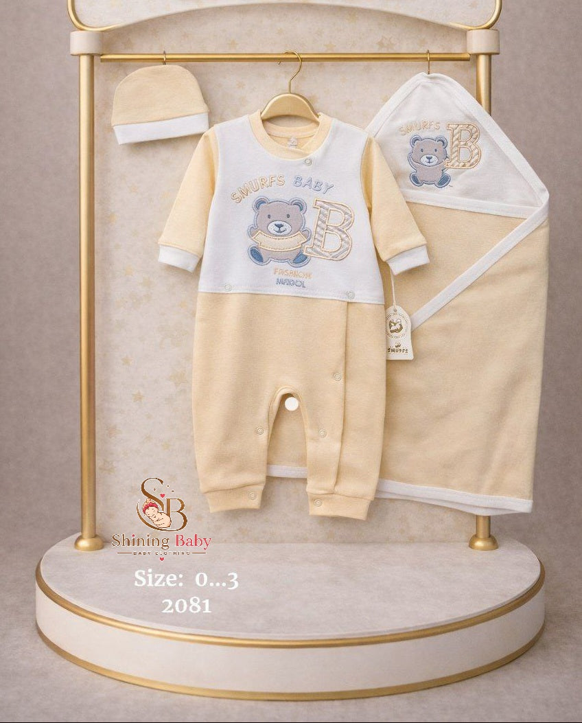 طقم مواليد 4 قطع|4-Piece Newborn Set