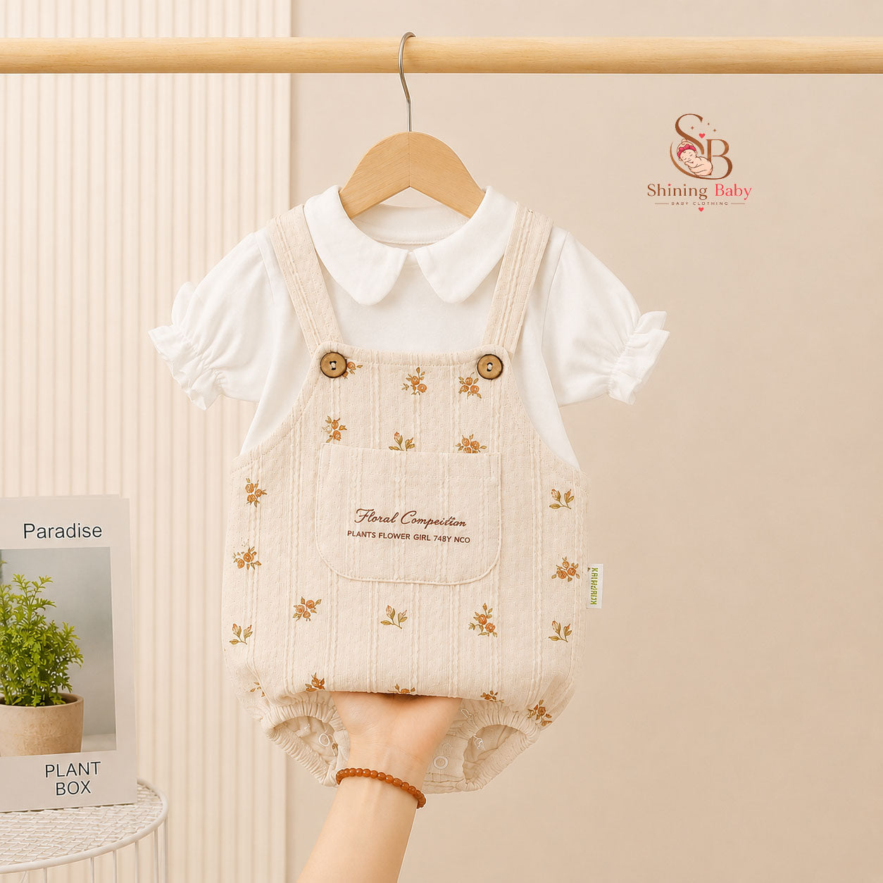 💚سلوبيت شورت كوربشه|💚 Baby Crochet Short Romper Set